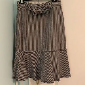 Navy & white striped skirt